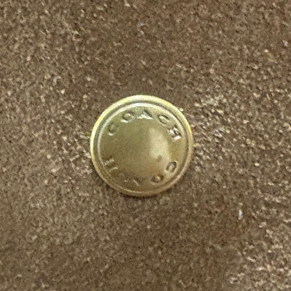 Coach Brooklyn Suede Shoulder Bag Tan Brown Hobo Purse - Picture 4 of 11